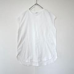 リラシク　Tシャツ　ノースリーブ　綿100%　M　ホワイト　カジュアル