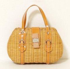 美品★Ferragamo フェラガモ★ヴァラ かごバッグ ハンドバッグ