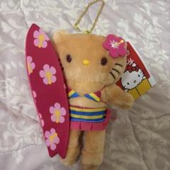 ご当地キティ フィギュアストラップ　九十九里　千葉県　日焼けキティ レア❣️ ご当地キティ 根付け 千葉限定 九十九里浜 サーフィン