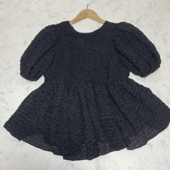 COEL コエル　ブラウス　ポップコーンペプラム　 五分袖　半袖　パフスリーブ COEL コエルブラウスポップコーンペプラム 五分袖半袖パフスリーブ