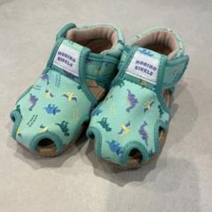 【美品】 morning rinkle 恐竜柄 ベビーサンダル 14.0cm