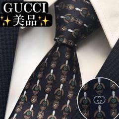 【未使用】GUCCI グッチ　ネクタイ　GG柄　現行　タグ付　黒 グッチ ネクタイ GUCCI ブラック GG柄 (8cm) FEDRA GG34