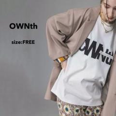 OWNth パッチ デザイン ロゴ Tシャツ オンス FREE プリント 白