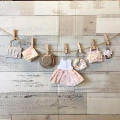 ミニチュアガーランド 花柄 ハンドメイド