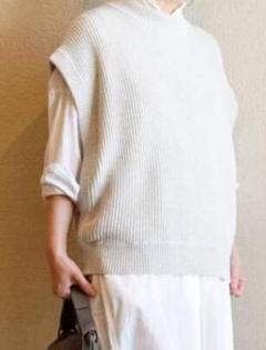 JOURNAL STANDARD - 美品◇journal standard luxe◇ケーブルニット ベスト 美品✦Journal Standard ニットベスト M ブラウン フード付