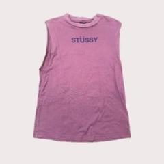 90's ステューシー ピンク ラメ入り タンクトップ M - メルカリ