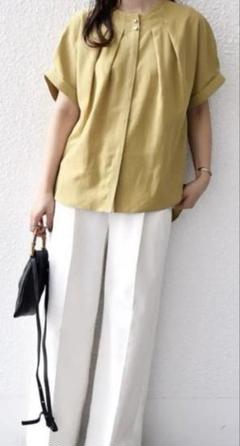 SHIPSシップス 半袖シャツ ボタン付き