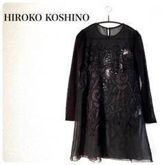 HIROKO KOSHINO ヒロココシノ　ワンピース　スパンコール　36のサムネイル