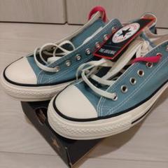 CONVERSE ALL STAR 水色 スニーカー　靴紐は白とピンクの２種類付のサムネイル
