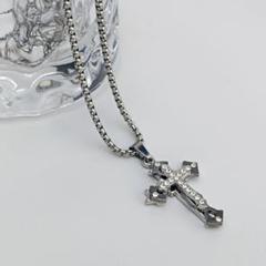 再入荷！　十字架　ネックレス　チェーン　シルバー　クロス　ストリート　韓国