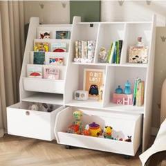 Timechee子ども用本棚 おもちゃ収納ラック 幅100cm