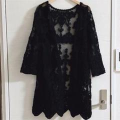 新品　タグ付き　グレースコンチネンタル　テープ刺繍レースロングカーディガン