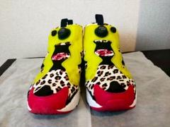 レオパード柄 スニーカー ボタン式フィット