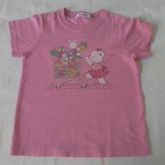 familiar 半袖Tシャツ おはなし 120◆ピンク◆日本製