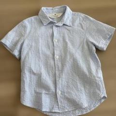 H&M 半袖シャツ 青と白のストライプ　98
