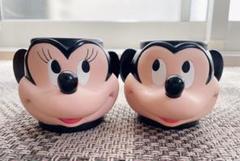 ディズニー アプローズ社製 ミニー ミッキー フェイスマグ ヴィンテージ コップ ディズニー アプローズ社製 ミニー ミッキー フェイスマグ