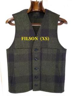 C.C. Filson Co.ベスト オリーブグリーン✖️チェック　リバーシブル C.C. Filson Co.ベスト オリーブグリーン✖️チェック