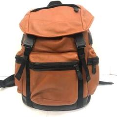 ✨美品 大容量 コーチ リュック レザー バックパック ブラウン ブラック 巾着