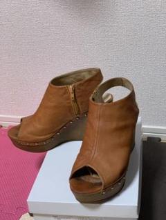 本革 サンダル ライトブラウン 茶色 24.5cm