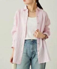ラウンジドレス　今季リネンバックタイシャツ　ピンク　1度着用 LOUNGEDRESS（ラウンジドレス）の「リネンバックタイシャツ