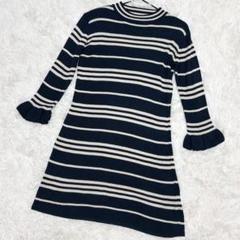PEACH JOHN✨美品　ニットワンピース　ボーダー柄　フレア　膝丈　（S）