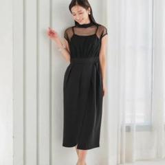 超人気ブティック ドレス コクーンワンピース kana ☆新品 結婚式 M 黒 スーツ・フォーマル・ドレス