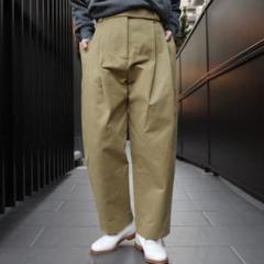 【セール】福袋/福箱ファッション通販 スタジオニコルソン 2タック ピーチコットンツイル ワイドパンツ パンツ