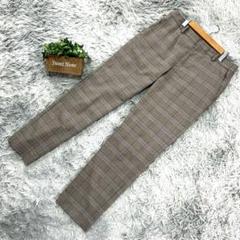 良品❗️【IENA】イエナ チェック柄スラックス(38) 薄茶色
