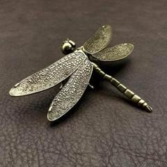 真鍮 置物 アンティーク ヴィンテージ ハンドメイド 虫 トンボ オニヤン249