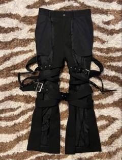 noir kei ninomiya レイヤードレースアップパンツ 注目ショップ・ブランドのギフト noir kei レイヤードレース