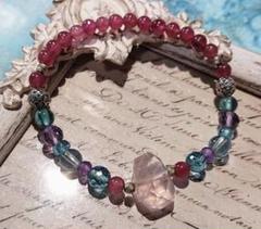 【花畑】彩とりどりの☆天然石ブレスレット 花畑】彩とりどりの☆天然石ブレスレット