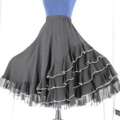 【美品 日本製 社交ダンス衣装】Sanline サンリーヌ ブラウス スカート 美品 日本製 社交ダンス衣装】Sanline サンリーヌ ブラウス スカート