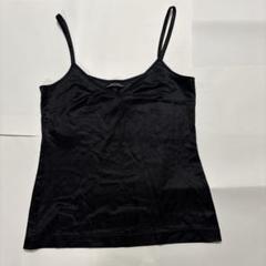 STRENESSE GROUP 墨黒シルク＊タンクトップ＊しわ加工