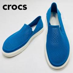 crocs スリッポン ラバー M7 メンズ ブルー