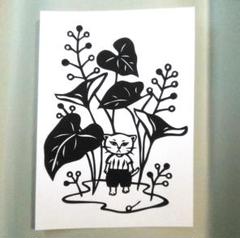 【切り絵】原画　A5サイズ　plant4