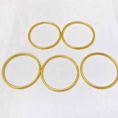 Oリングバックル 亜鉛合金材質 ゴールドトーン 5個 ハンドメイド