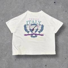 【古着】80s 音楽 短丈 グラフィックTシャツ ヴィンテージ イタリア製のサムネイル
