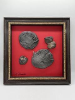 坂田甚内作　黒陶　額装　インテリア　送料込み250612 坂田甚内作 黒陶 額装 インテリア 送料込み250612 - メルカリ