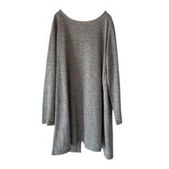 エスポワール　 美品✨　グレー バックリボン ニットチュニック 長袖 Mサイズ