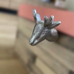 【未使用】3個セット　取っ手　ドアノブ　トナカイ　蝶々