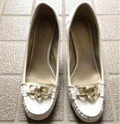 ロペ rope レディース パンプス シューズ ホワイト 白 チェーン 靴