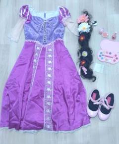 ビビディバビディブティック　ラプンツェルドレス　130サイズ　ウィッグ付き Disney - 専用 ビビディバビディブティック ラプンツェル 130