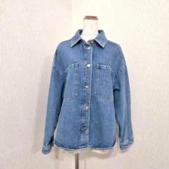 ZARA　ザラ　オーバーサイズ　デニムシャツ　ジャケット　ライトブルー（S）