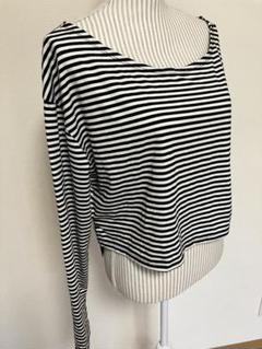 【107】SHEIN EZwear トップス ボーダー 長袖 ロンＴ 薄手