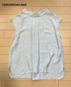 美品／TOMORROWLAND トゥモローランド　シルク混　ノースリーブブラウス