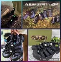 【廃盤品 箱付き】KEEN キーン ニューポートH2 フジロックモデル 黒