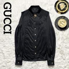 グッチGUCCI男女兼用ピンブローチ ラインストーンGGロゴ 黒 新品グッチGUCCI男女兼用ピンブローチ ラインストーンGGロゴ