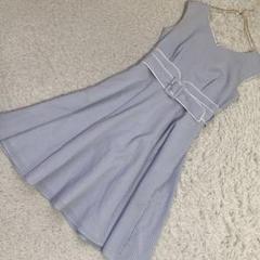 JILLSTUART ストライプ柄ワンピース ライトブルー S ベルト 可愛い
