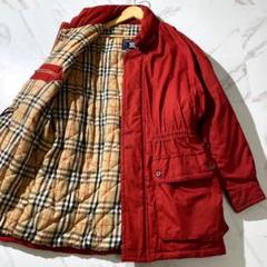 【美品】　バーバリー　キルティング　コート　メガチェック　90　100cm　赤 2025年最新】バーバリー キルティング コート 赤の人気アイテム