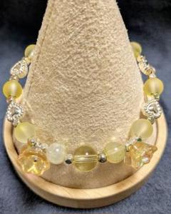 ハンドメイド イエロー系 ブレスレット